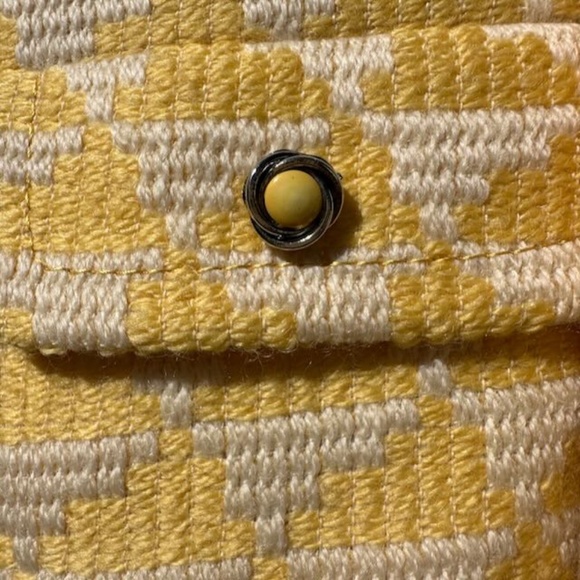 VINTAGE Rosier Patterned Yellow Suit - Picture 3 of 16